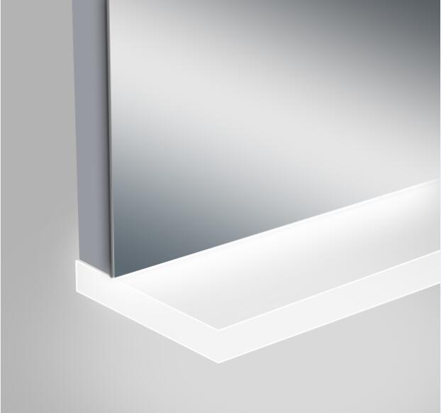 black bathroom mirror with led