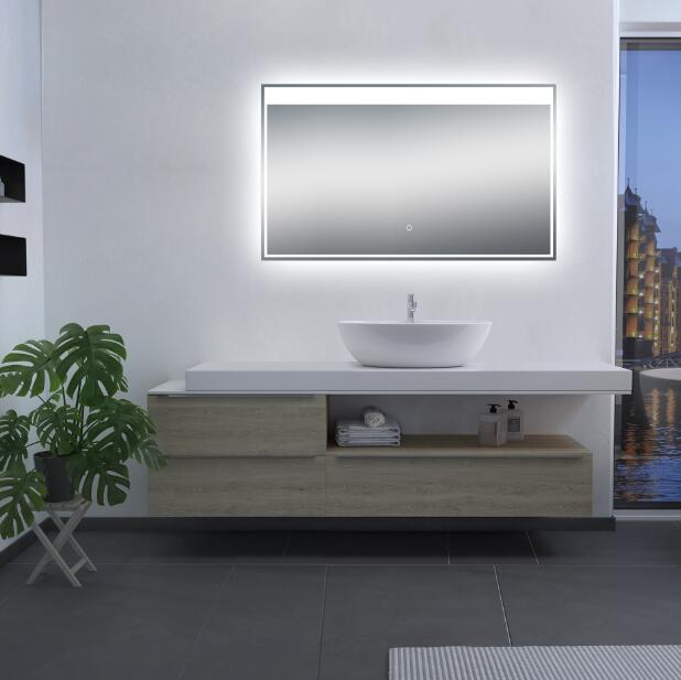 custom round bathroom mirror with aluminium frame