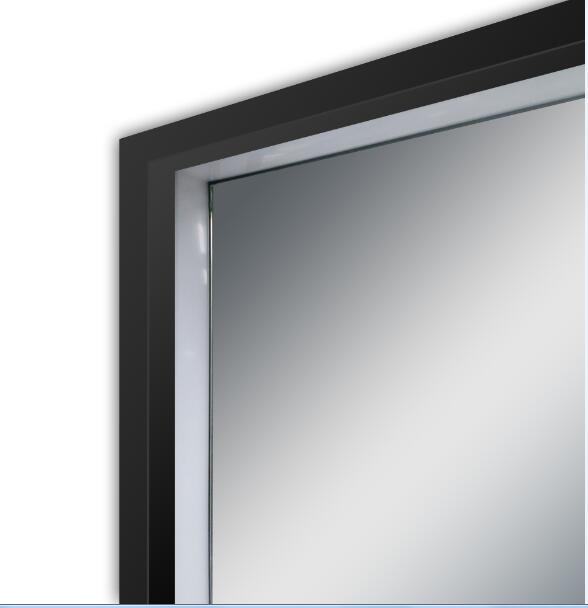 rectangular illuminated bathroom mirror with lights