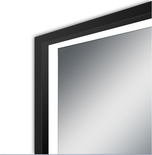 rectangular illuminated bathroom mirror